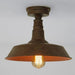 Retro Rustic Industrial Fixed Ceiling Light.