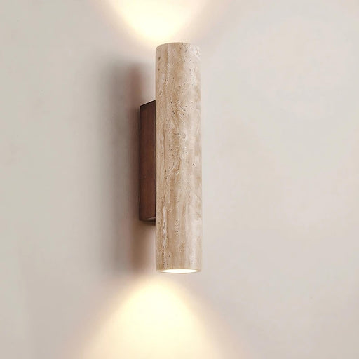 Natural Travertine Wall Lamp.