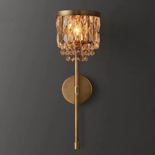 Luxe Crystal Brass Wall Sconce.