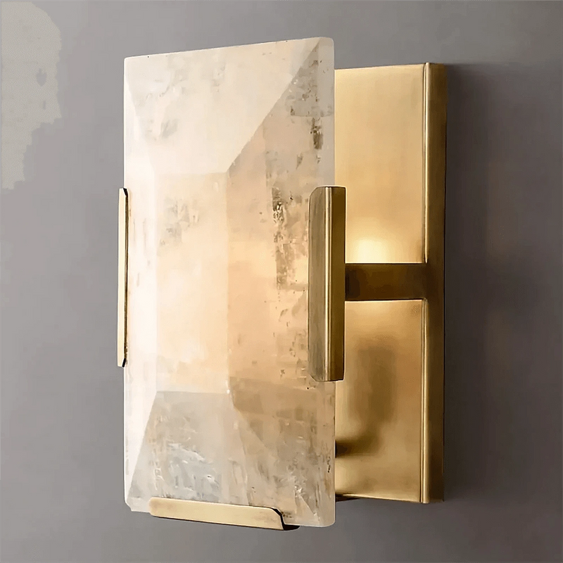 Villano Calcite Crystal Wall Sconce-DWHOME