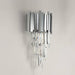 Gio Crystal Wall Sconce, Chrome.