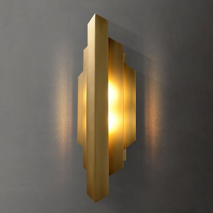 Brushed Copper Modern LED Wall Sconce.