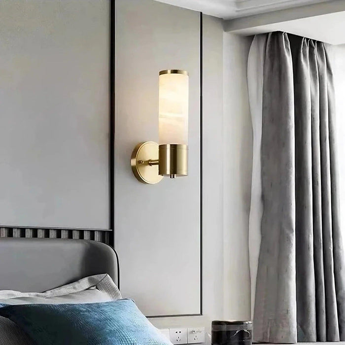 Moonshade Natural Marble Sconce Light-DWHOME