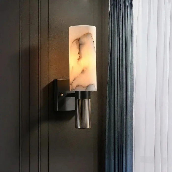 Moonshade Natural Marble Sconce-DWHOME