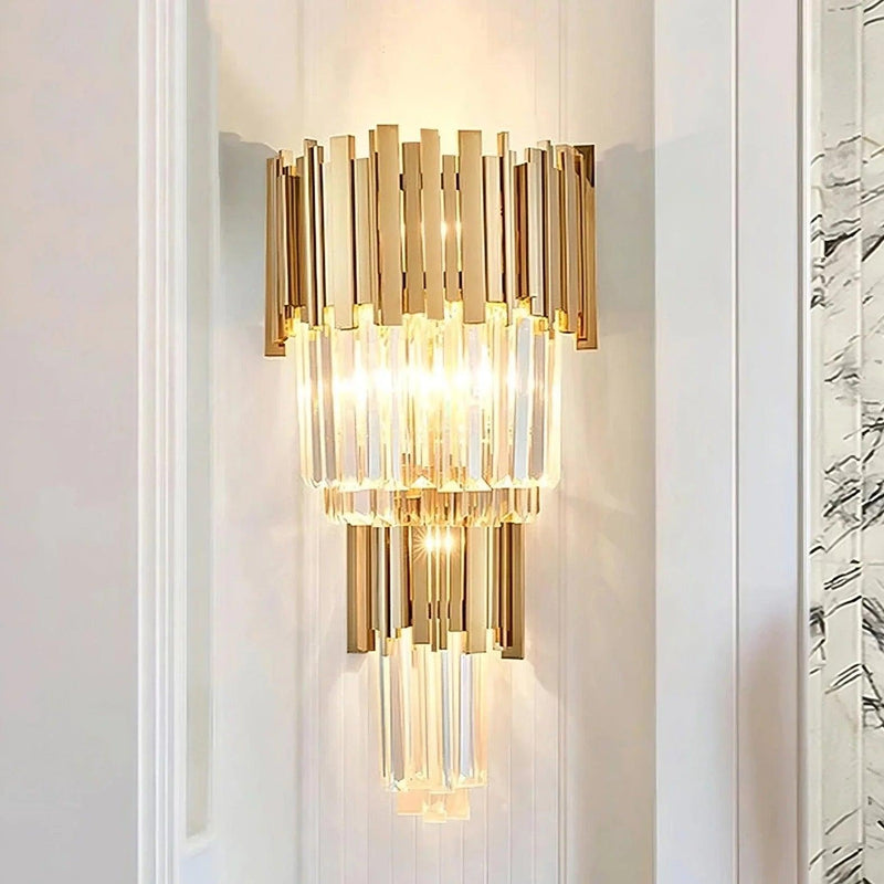 Gio 24" Crystal Wall Sconce-DWHOME