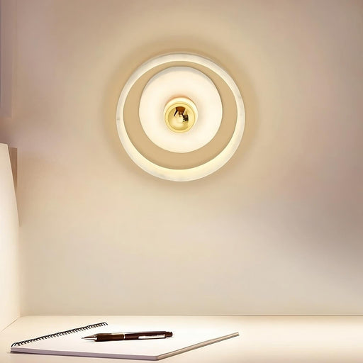 Moonshade Natural Marble Wall Light Fixture.