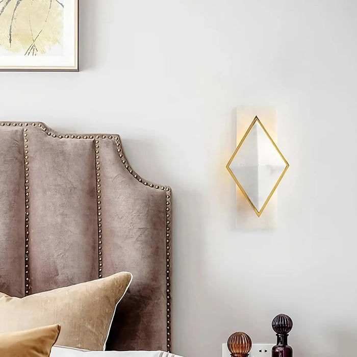 Natural Marble Contemporary Wall Sconce Light.