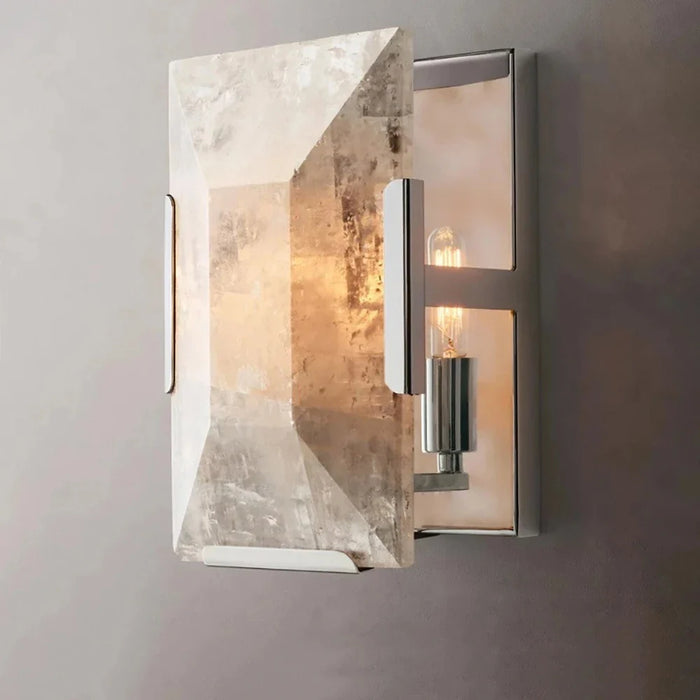 Villano Calcite Crystal Wall Sconce.