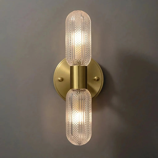 Palermo 12" Brass Wall Light Sconce.