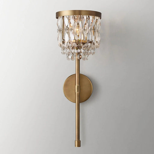 Luxe Crystal Brass Wall Sconce.