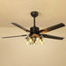 Black Vintage Ceiling Fan - DWHOME