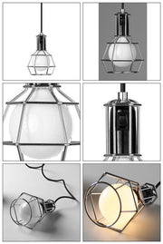 Work Lamp Cage Pendant Light-DWHOME