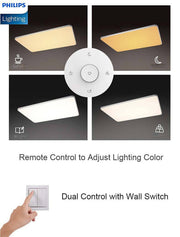 Philips LED 55W CL828 Ceiling Light Square Tunable Light With Remote Control Simple Nordic Design Night Light Mode-DWHOME