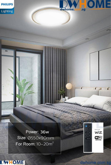 Philips Smart Wi-Fi LED 36W CL921 Tunable and Dimmable Light Ceiling Light with Remote Control.