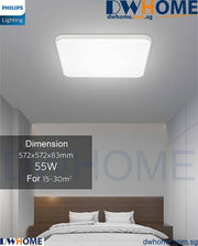 Philips LED CL702 Ceiling Light Tunable Light With AIO Remote Control Simple Design Modern Atmosphere Ultra-Thin-DWHOME