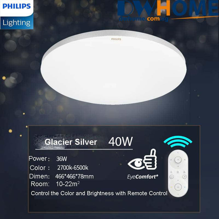 Philips LED CL828 Round Ceiling Light Tunable Light With AIO Remote Control Simple Nordic Design Modern.