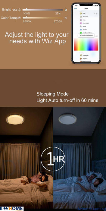 Philips Smart Wi-Fi LED 36W CL921 Tunable and Dimmable Light Ceiling Light with Remote Control.