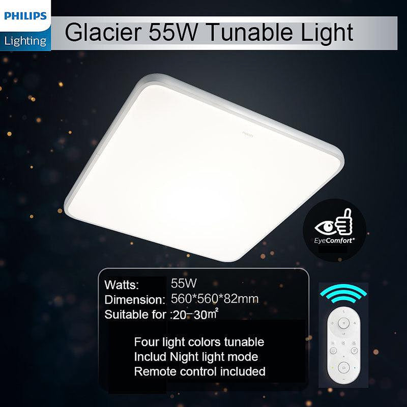 Philips LED 55W CL828 Ceiling Light Square Tunable Light With Remote Control Simple Nordic Design Night Light Mode-DWHOME