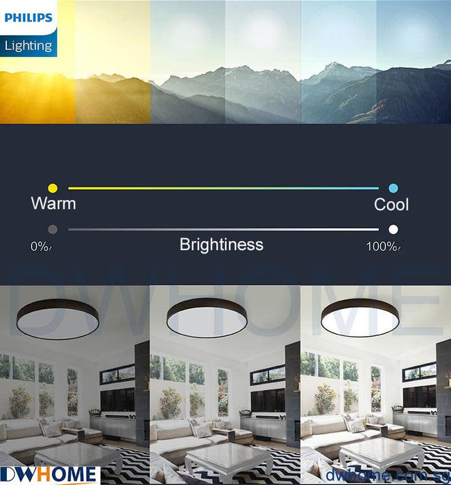 Philips LED CL867 Ceiling Light Round Square Rectangle Tunable Light With Simple Nordic Design Modern Atmosphere.