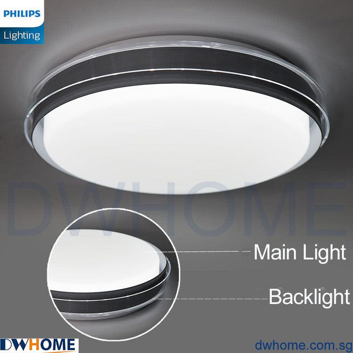 Philips LED Ceiling Light 24W CL519 Tunable Three Light Settings Scene Switch Gold Auto Memory.