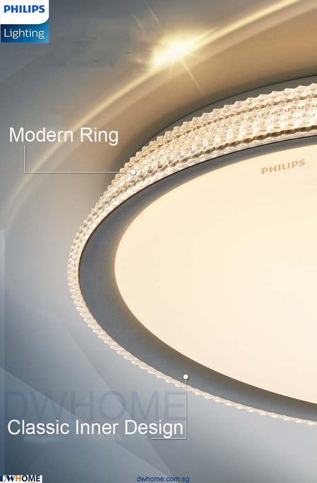 Philips CL510 LED Tunable Ceiling Light Silver 24W Warm - Warm White - Cool Daylight.