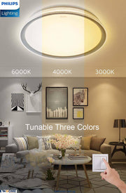 Philips CL510 LED Tunable Ceiling Light Silver 24W Warm - Warm White - Cool Daylight-DWHOME