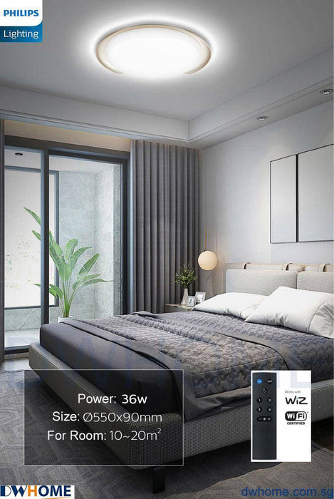 Philips Smart Wi-Fi LED 36W CL921 Tunable and Dimmable Light Ceiling Light with Remote Control.