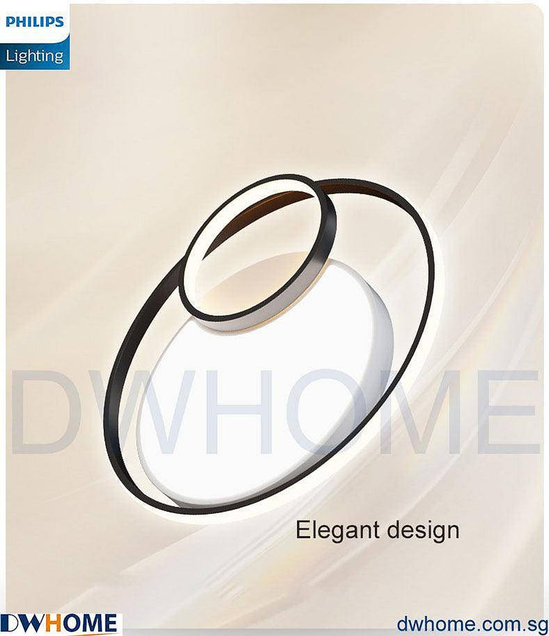Philips LED Model 44101 Ceiling Light 43W Black Tunable Light Simple Elegant Design Modern Atmosphere Beautiful Lighting Effect-DWHOME