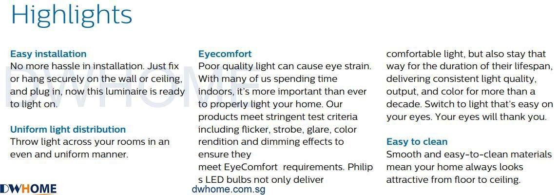 PHILIPS LED Ceiling Light CL200 Series Round, Cool White light/Cool Daylight, 6W/10W/17W/24W.