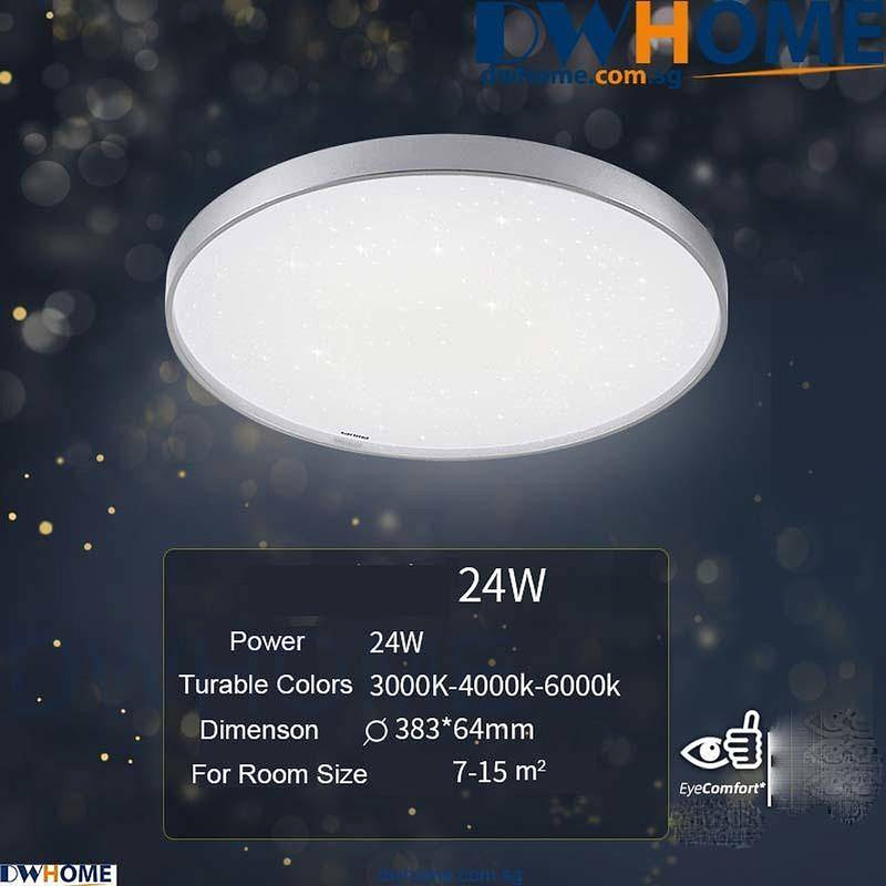 Philips CL514 LED Tunable Ceiling Light Silver Brown Edge 24W/36W Warm - Warm White - Cool Daylight-DWHOME
