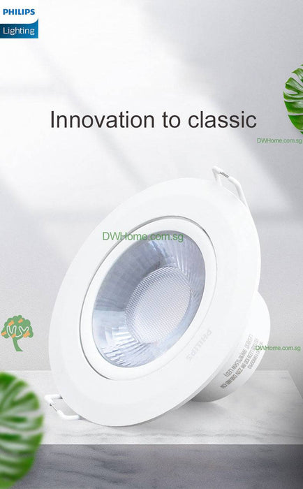 Philips RS100B 6W Round LED Recessed Spotlight 3000K/4000K Local Seller One year warranty.