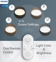 Philips LED CL828 Round Ceiling Light Tunable Light With AIO Remote Control Simple Nordic Design Modern-DWHOME