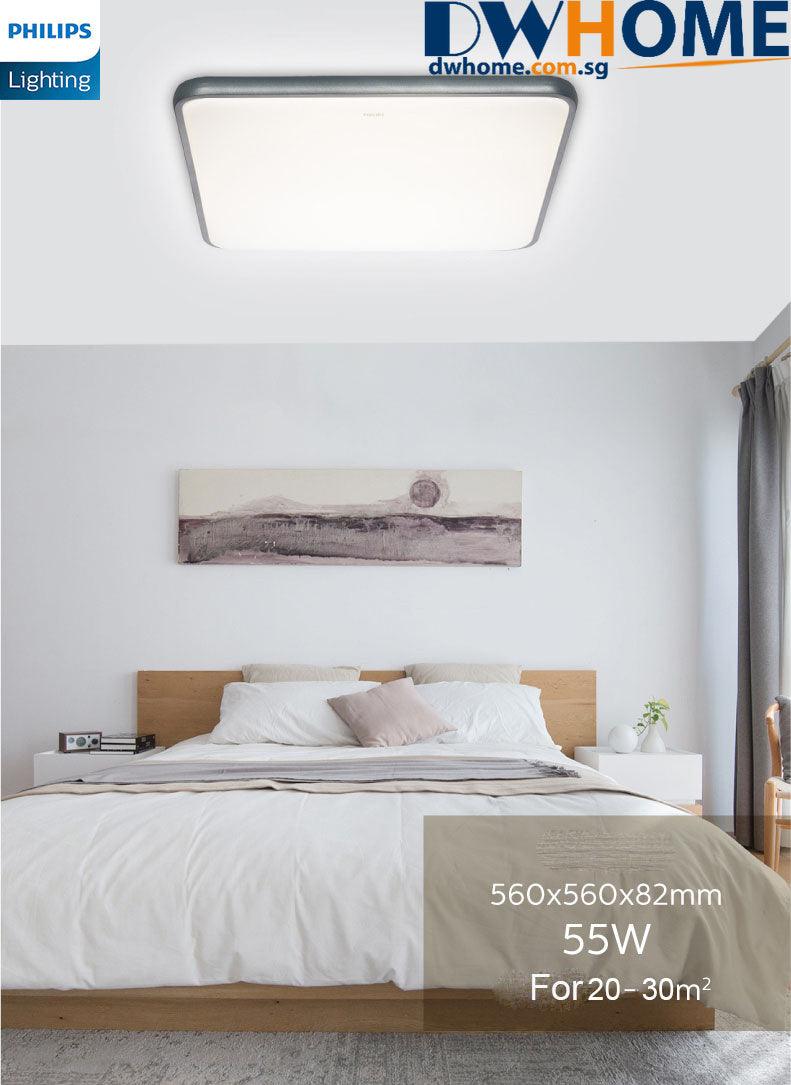 Philips LED 55W CL828 Ceiling Light Square Tunable Light With Remote Control Simple Nordic Design Night Light Mode-DWHOME