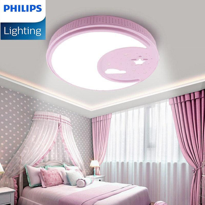 Philips LED CL551/552 Ceiling Light Children Cartoon Blue Car Pink Moon Shape Tunable Light Color Four Lighting Modes.