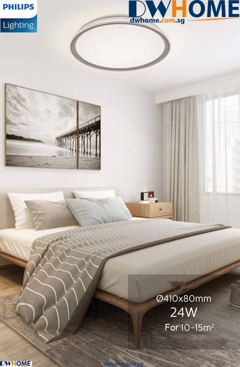 Philips CL510 LED Tunable Ceiling Light Silver 24W Warm - Warm White - Cool Daylight-DWHOME