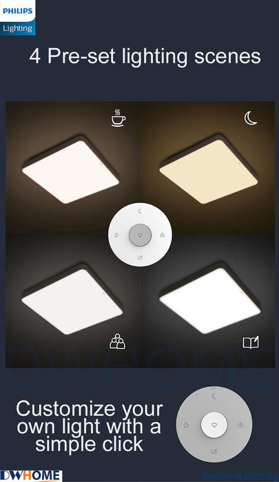 Philips LED CL867 Ceiling Light Round Square Rectangle Tunable Light With Simple Nordic Design Modern Atmosphere.