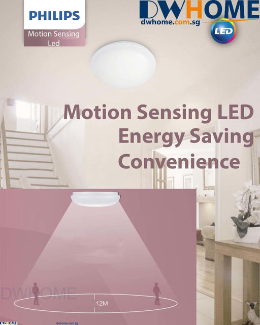 Philips CL253 LED Motion Sensor Ceiling Light Energy Saving Convenience Programmable.