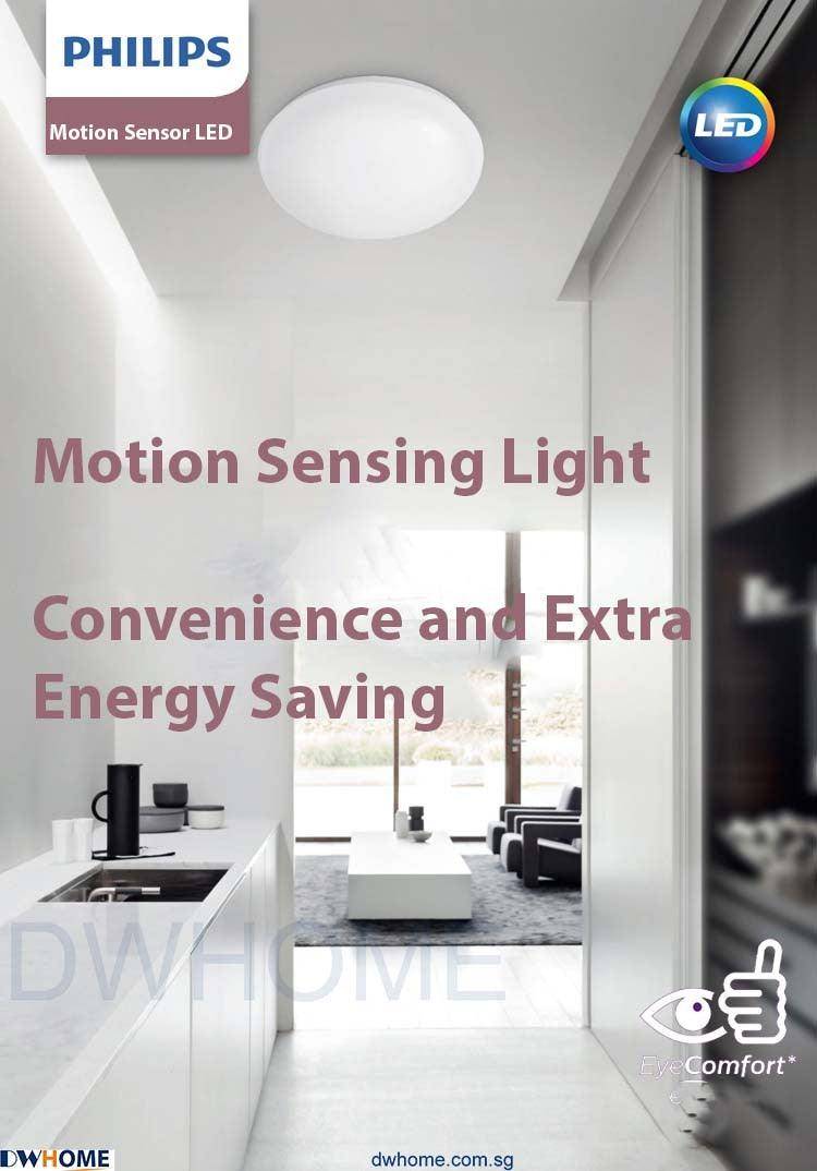 Philips CL253 G3 LED Motion Sensor Ceiling Light Energy Saving Convenience-DWHOME