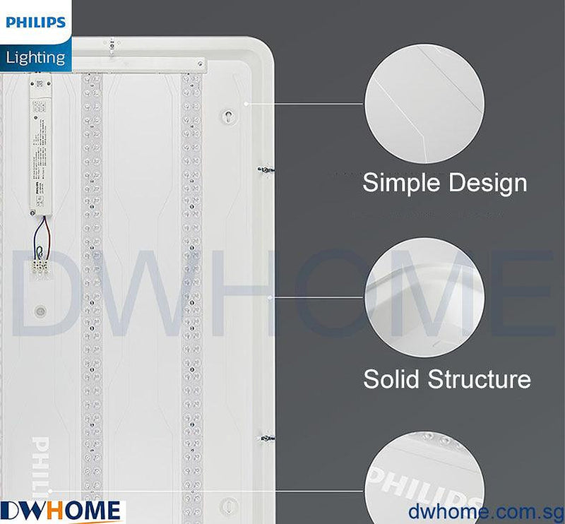 Philips LED CL702 Ceiling Light Tunable Light With AIO Remote Control Simple Design Modern Atmosphere Ultra-Thin-DWHOME