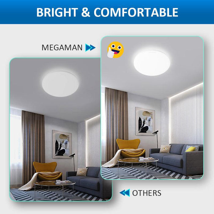 MEGAMAN KATIA 12W 24W 36W 6500K Daylight ULTRA SLIM CEILING LAMP IP40 BUG-PROOF BRIGHT & COMFORTABLE.