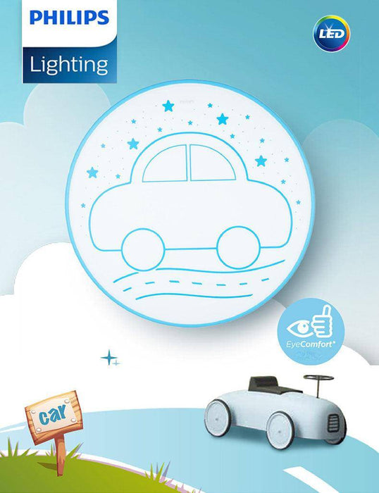 Philips LED CL551/552 Ceiling Light Children Cartoon Blue Car Pink Moon Shape Tunable Light Color Four Lighting Modes.