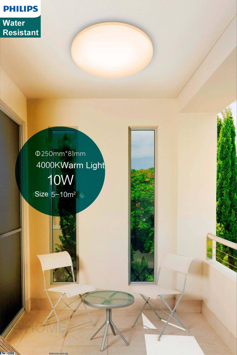 PHILIPS 10W/17W LED Ceiling Light Water Resistance IP44 Certified Round-DWHOME