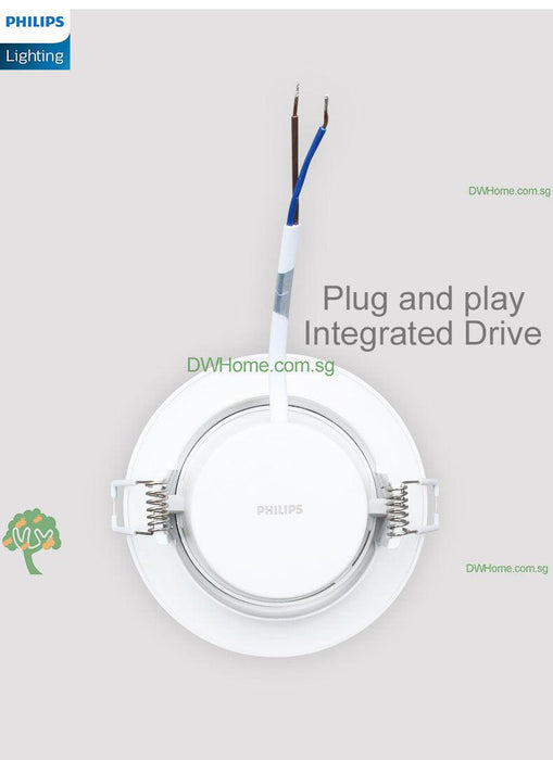 Philips RS100B 6W Round LED Recessed Spotlight 3000K/4000K Local Seller One year warranty.